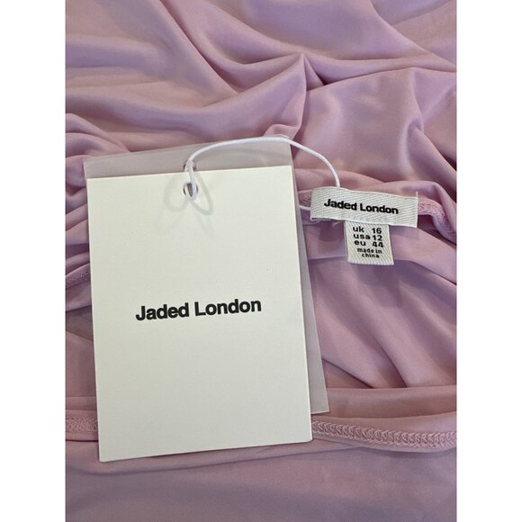 Jaded London Dare To Drape Top in Pink Flower 12 New Womens Blouse - Picture 6 of 15